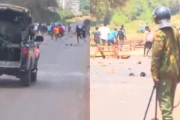Photocollage of Meru University students staging demos.